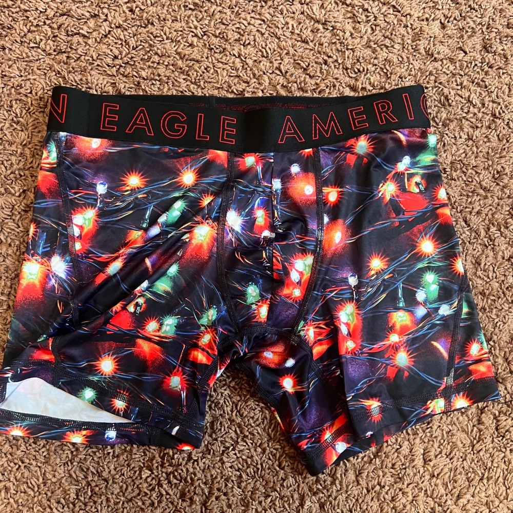 American Eagle Christmas Lights Boxer‎ Briefs Flex Holiday Underwear Medium NWT